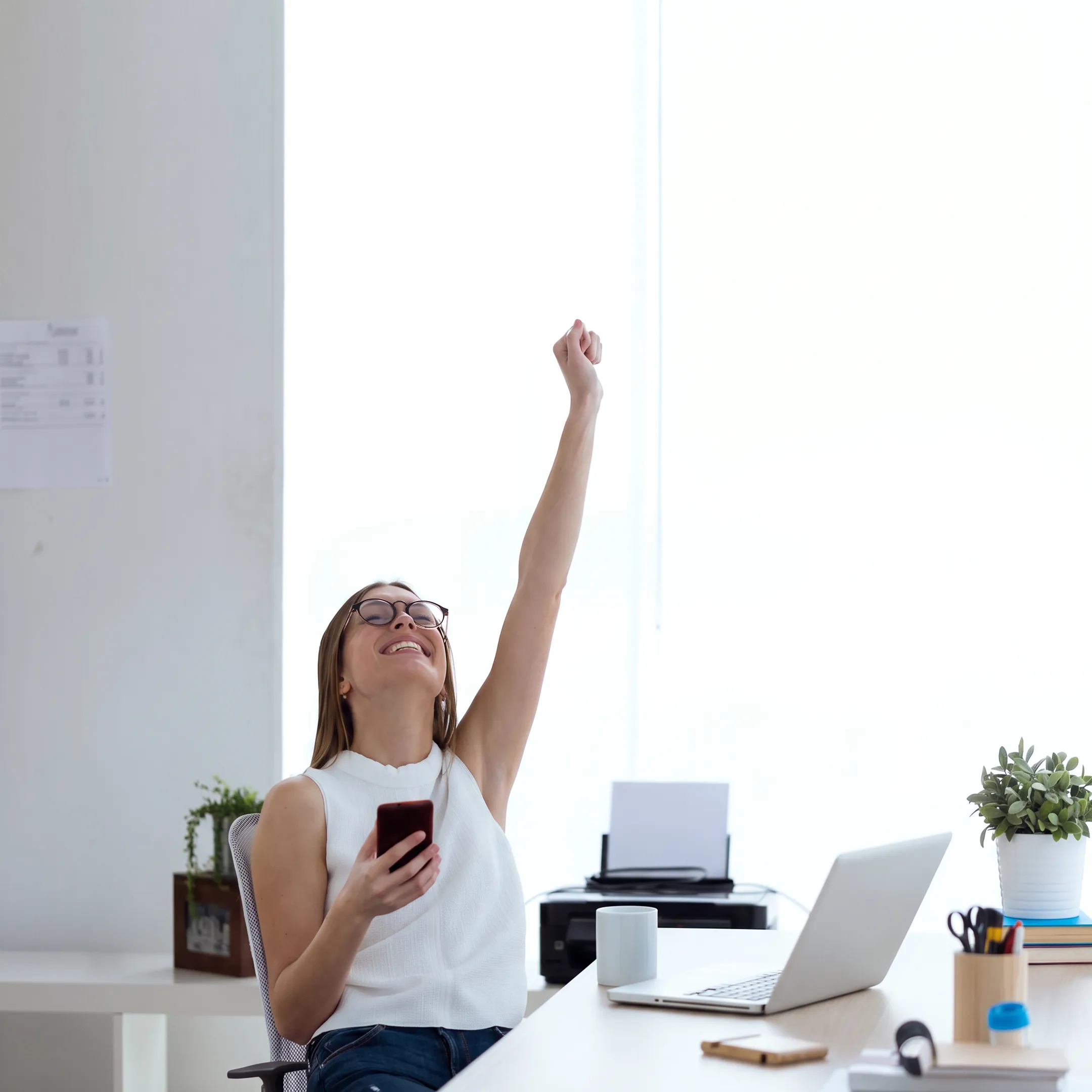 Accounting professional organizing salon bookkeeping records