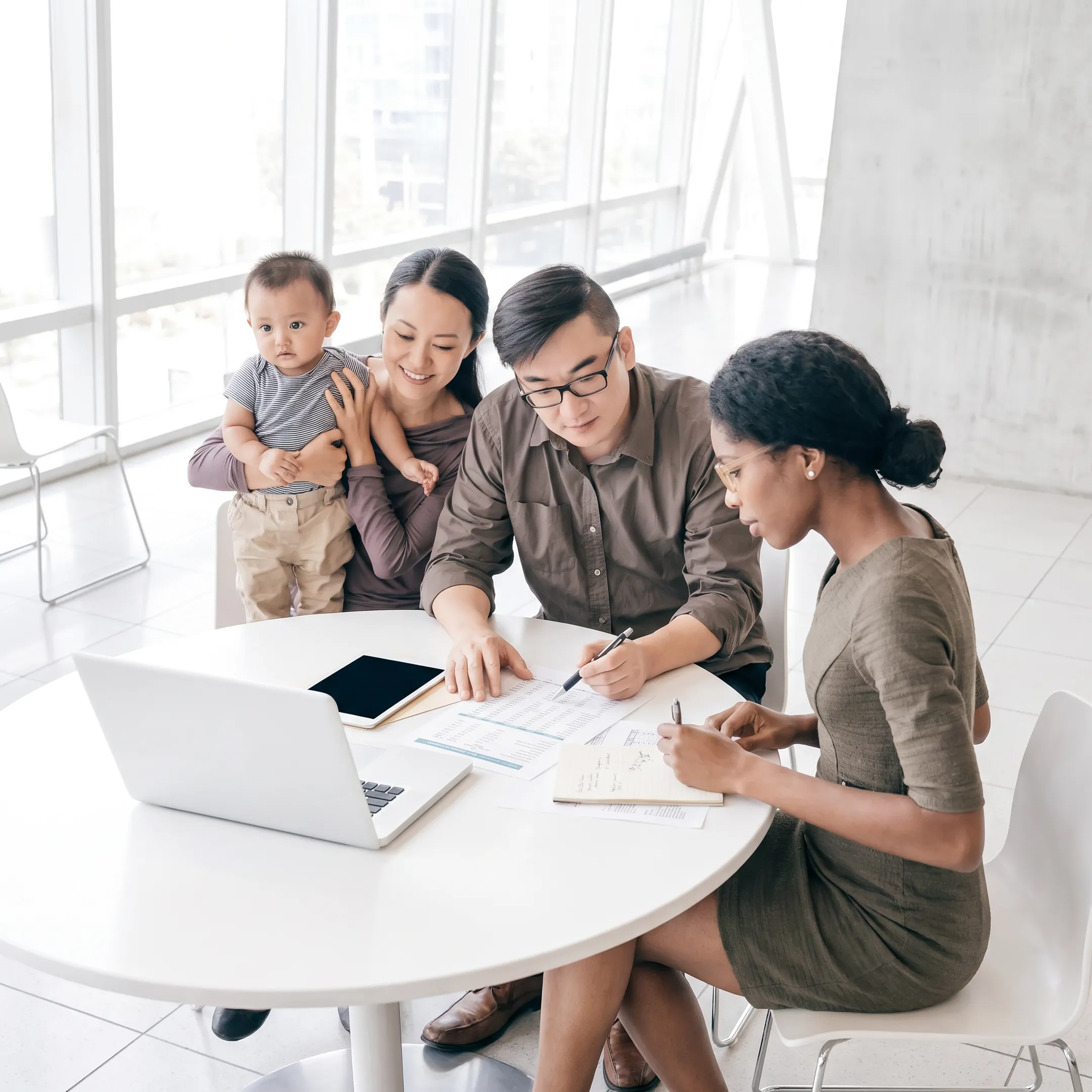 Financial advisor explaining accounting reports to dental practice owner