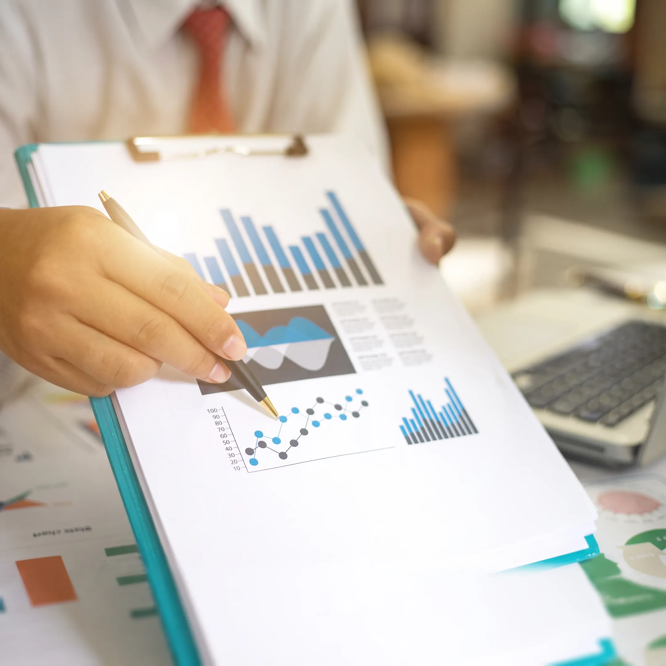 Tax advisor discussing business planning with an owner