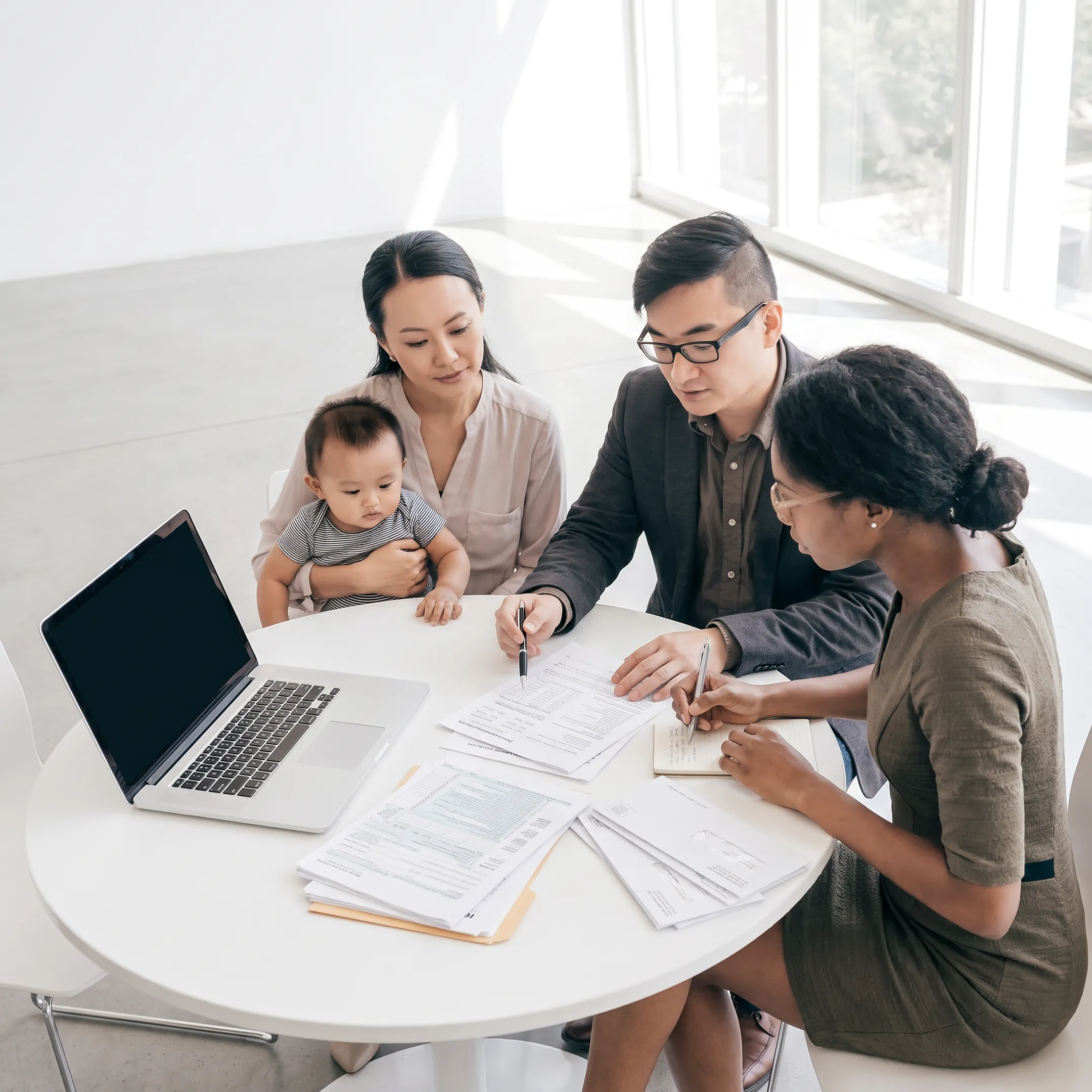 Advisor explaining tax resolution options to a client