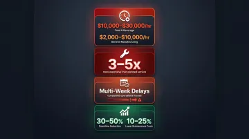 Packaging equipment total cost of ownership breakdown showing downtime and maintenance costs