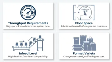 Four key operational factors for selecting a bag palletizer system