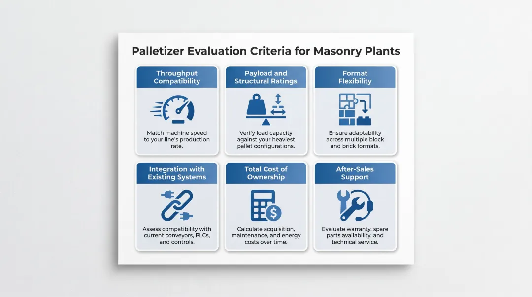 Six evaluation criteria for selecting brick block palletizer systems buying guide