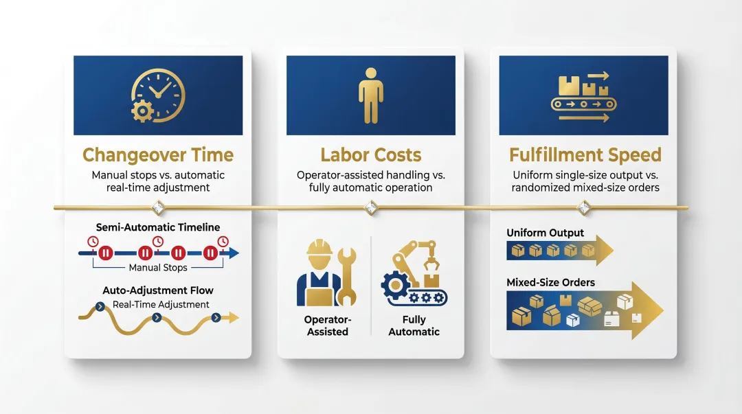 Beauty brand case sealer selection criteria SKU count labor and fulfillment speed comparison