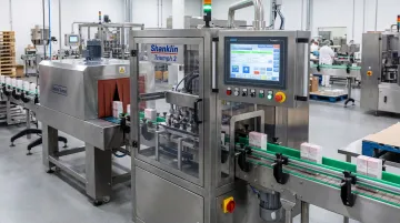 Shanklin Triumph 2 shrink packaging system with digital temperature control interface
