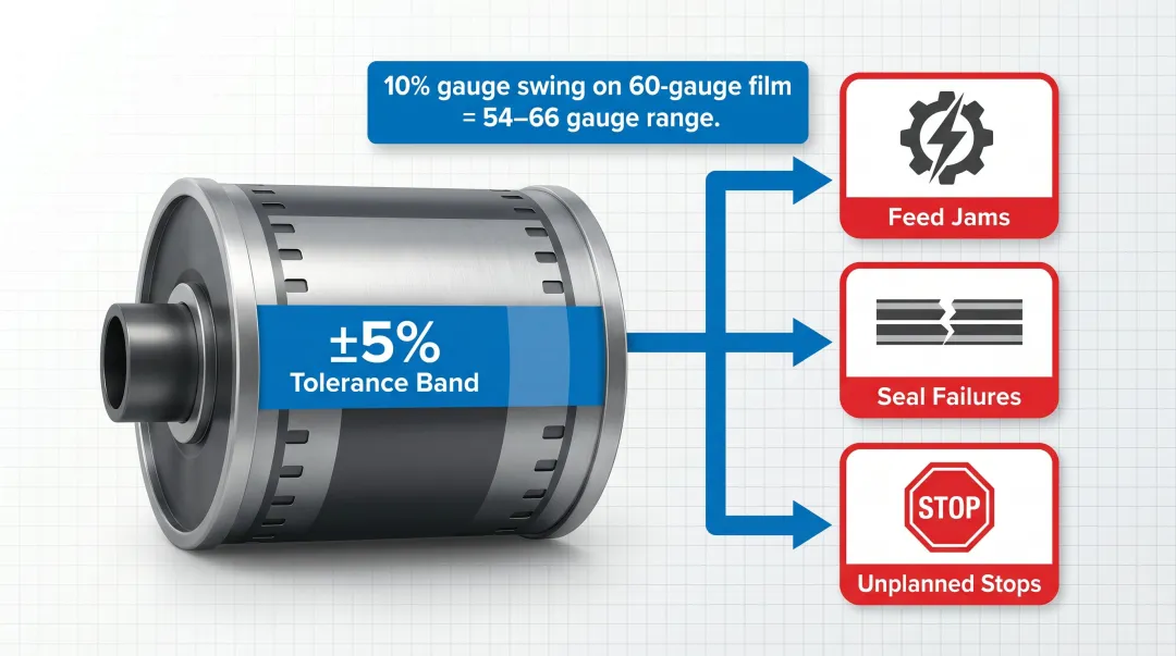 Gauge consistency tolerance impact on high-speed packaging line failure modes