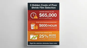 Three hidden costs of wrong shrink film selection downtime rejects waste breakdown