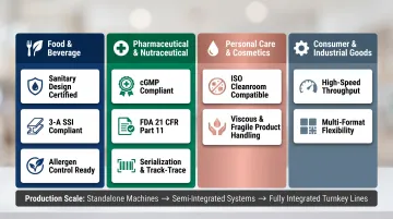 ProMach industries served and compliance capabilities across food pharma and consumer goods