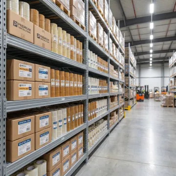 Bulk carton tape inventory for warehouse shipping operations