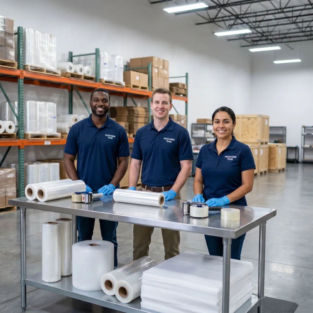 Food packaging materials prepared for wholesale fulfillment