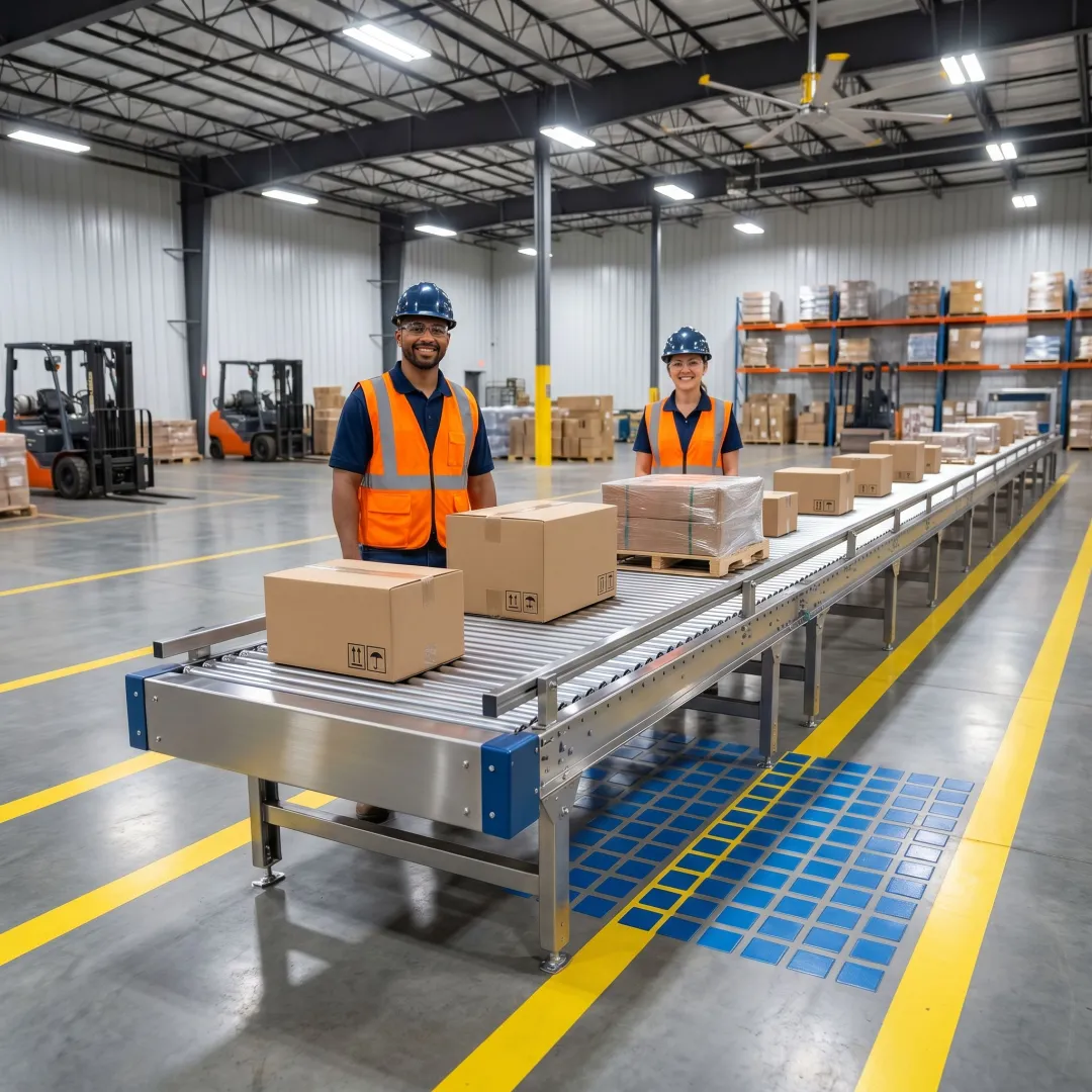 Industrial conveyor system in a Des Moines facility