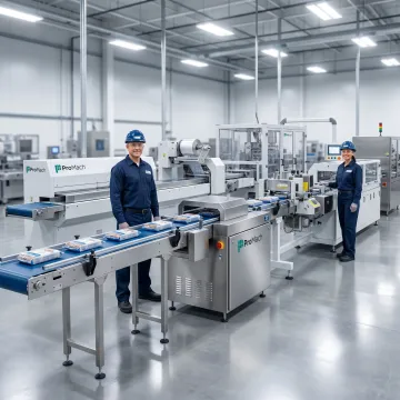 Industrial packaging equipment in a Milwaukee-area facility