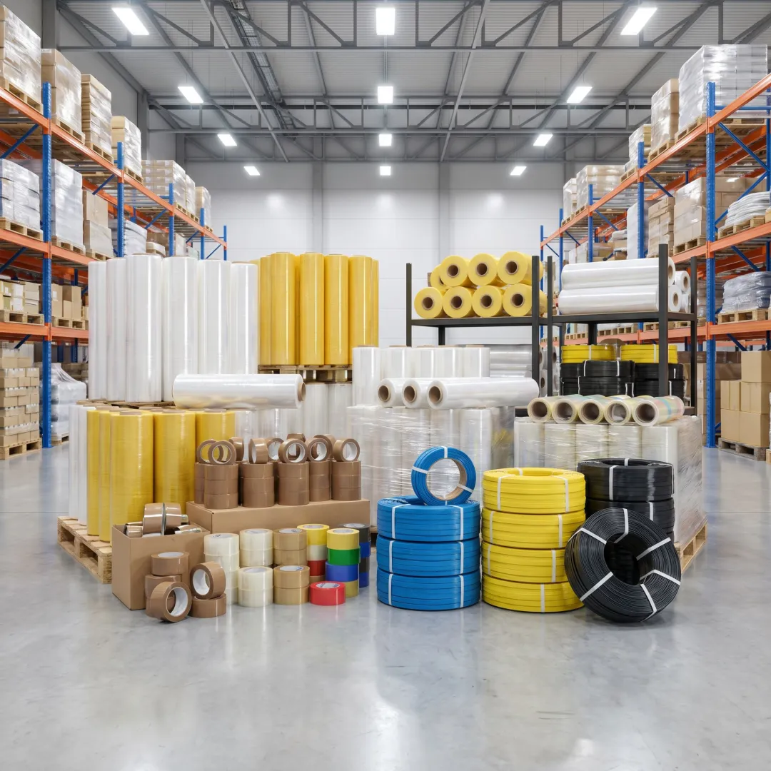 Packaging supplies prepared for wholesale shipment