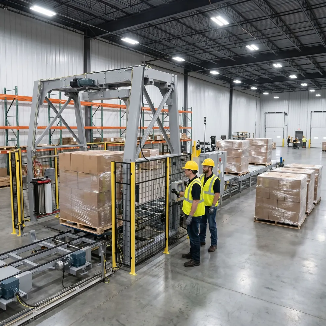 Orion stretch wrapper in a Chicago warehouse
