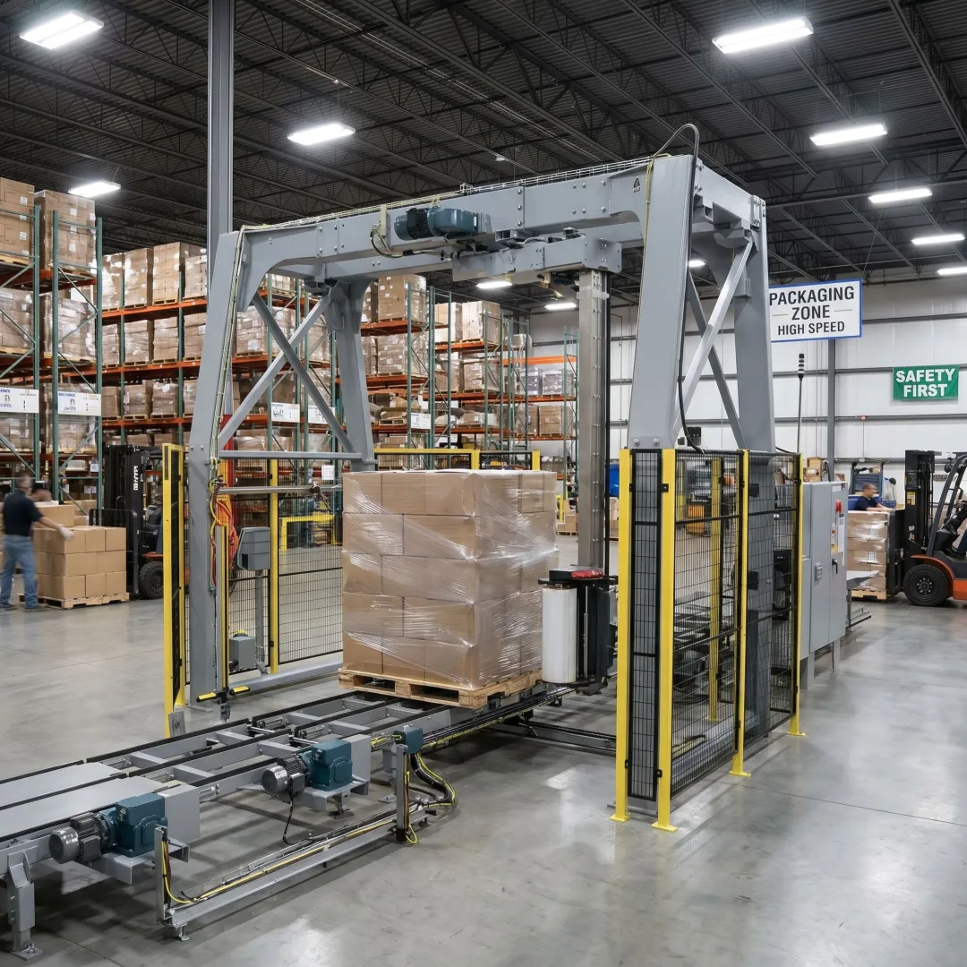 Orion stretch wrapper in an Indianapolis warehouse