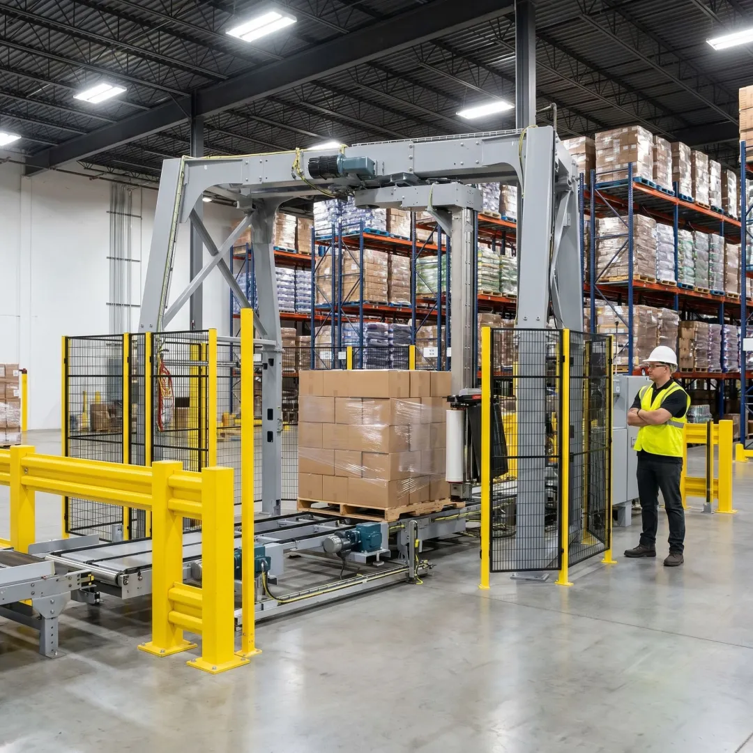 Orion stretch wrapper in a warehouse
