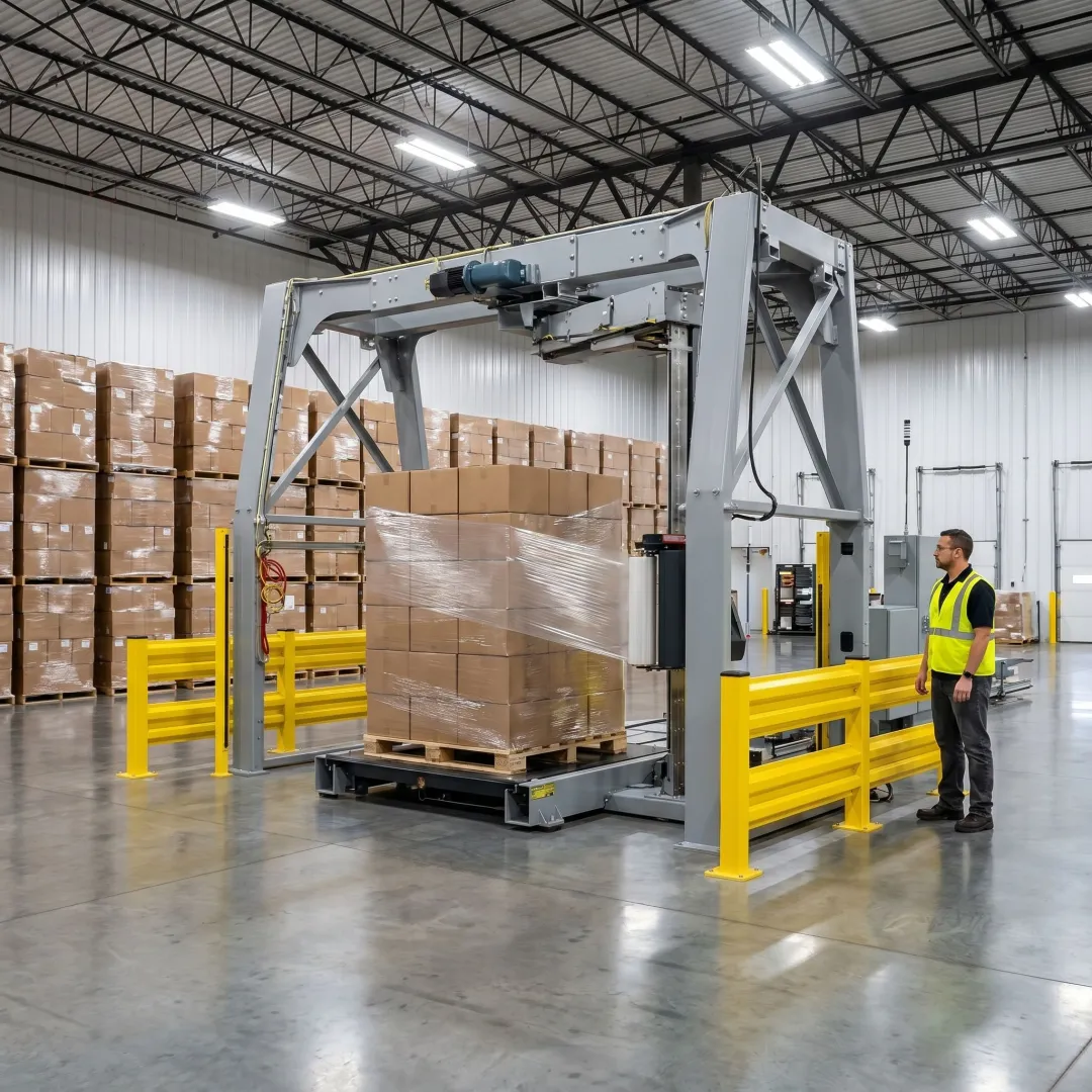 Orion stretch wrapper in a Minneapolis warehouse