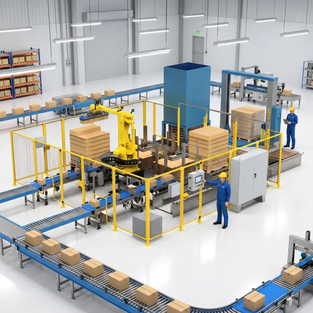 Brenton palletizer system in a Chicago-area industrial facility