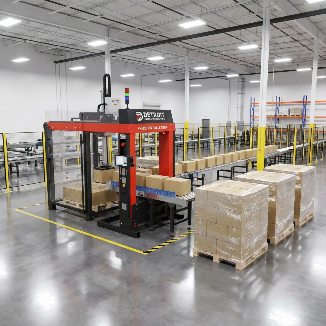 Brenton palletizer system in a Detroit manufacturing facility