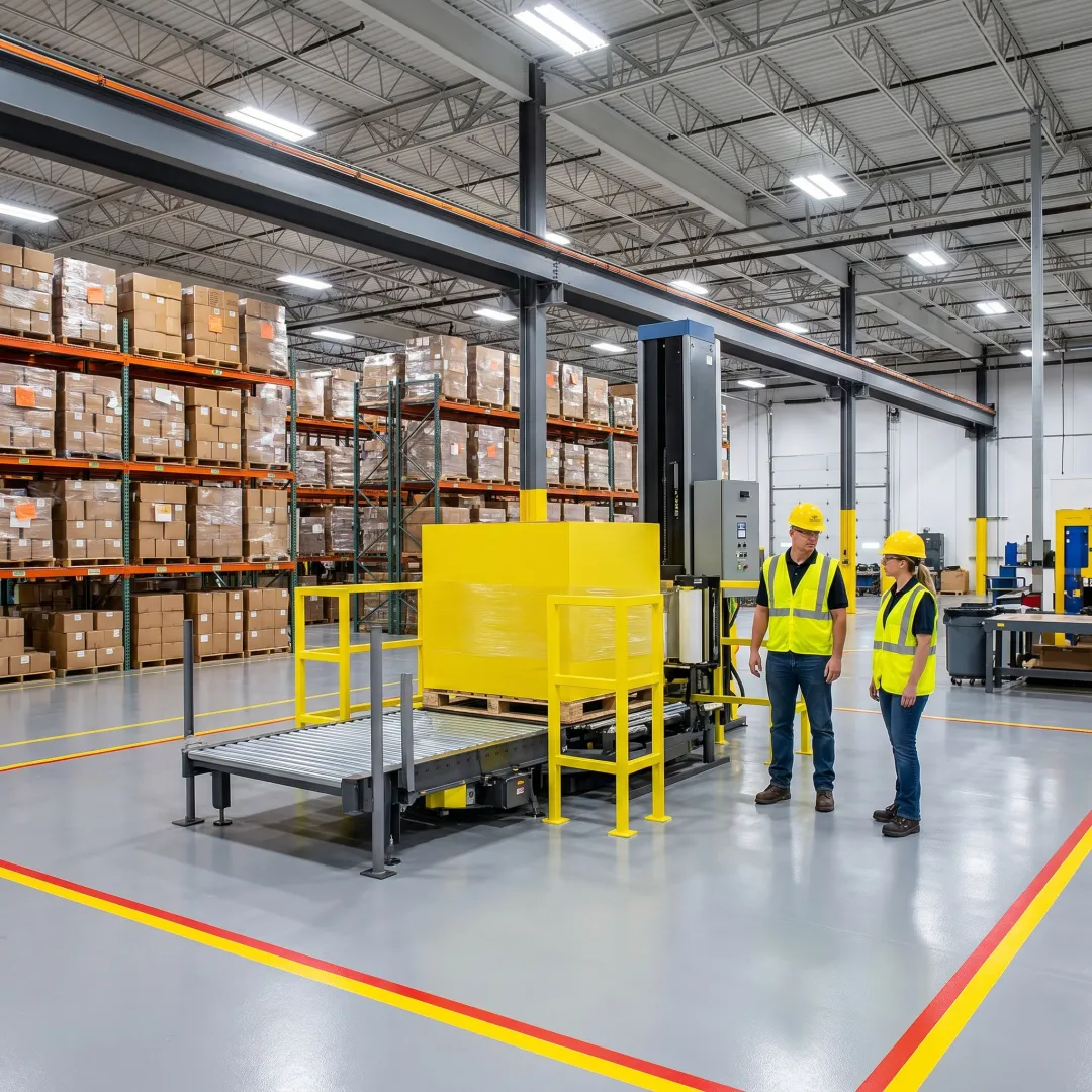 Phoenix stretch wrapper in a Milwaukee warehouse