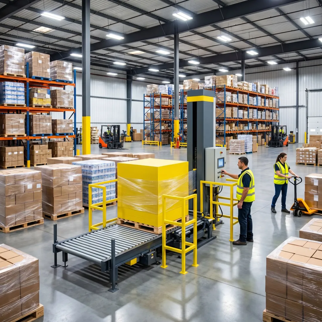 Phoenix stretch wrapper in an Indianapolis warehouse