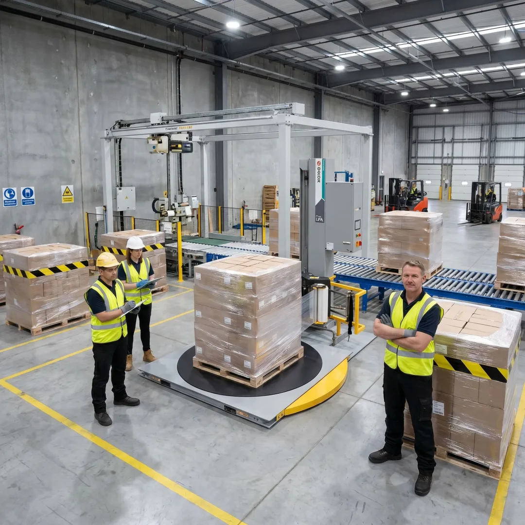 Phoenix stretch wrapper in a warehouse