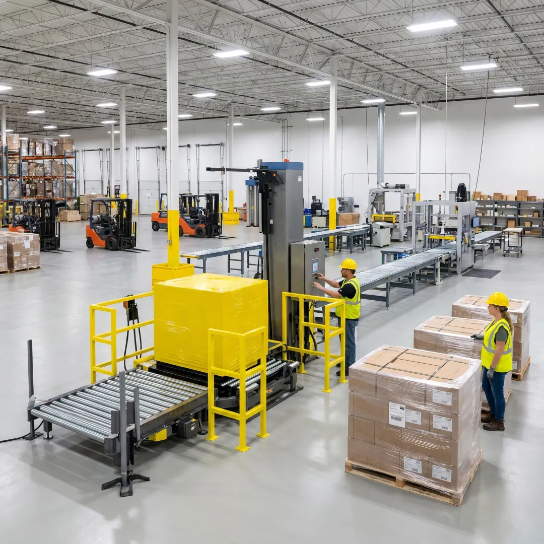 Phoenix stretch wrapper in a warehouse