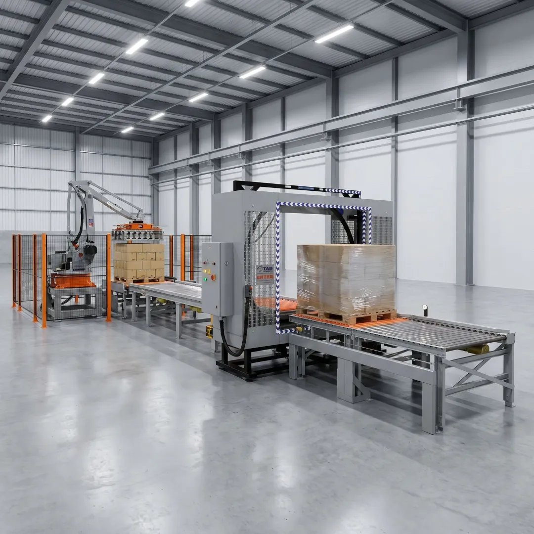 Industrial packaging line with ProMach equipment