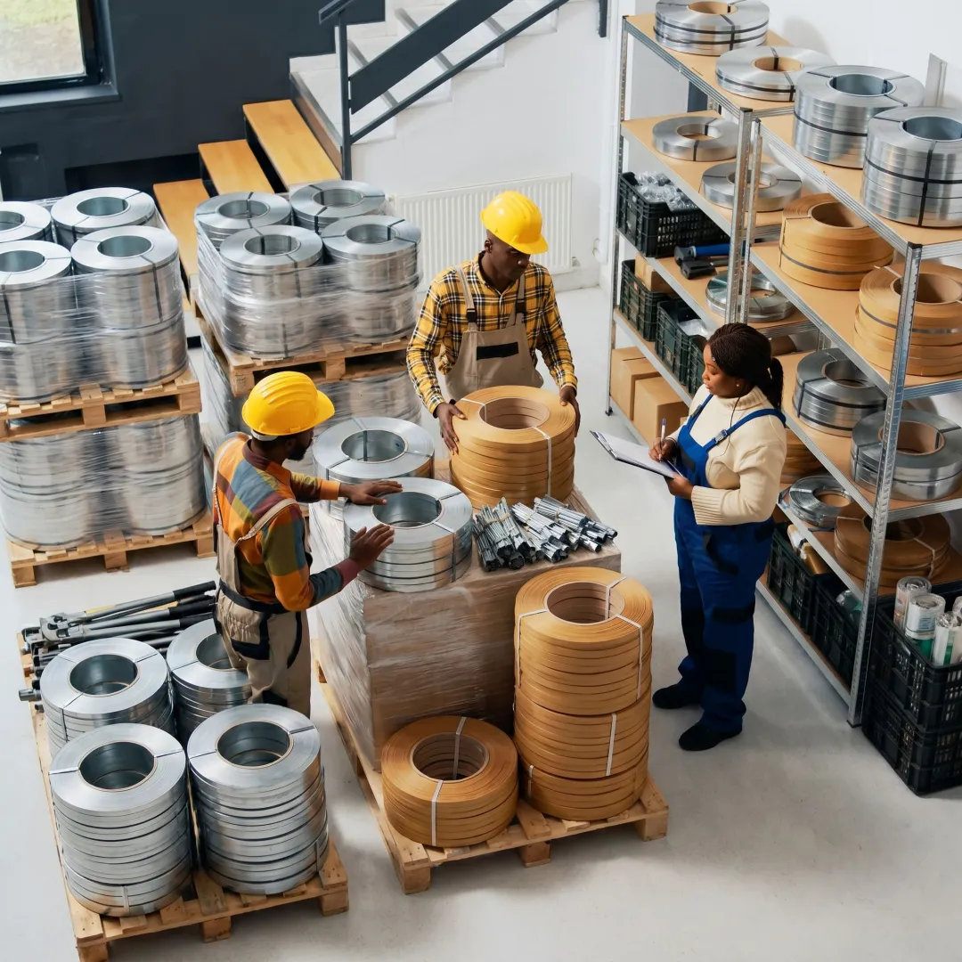 Bulk strapping supplies for industrial metal loads