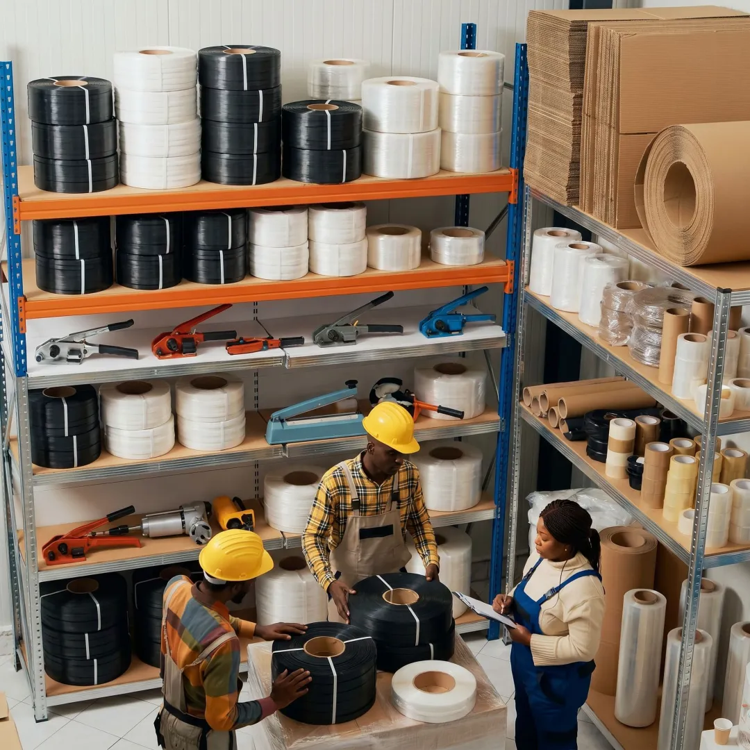 Polypropylene strapping rolls for box manufacturing