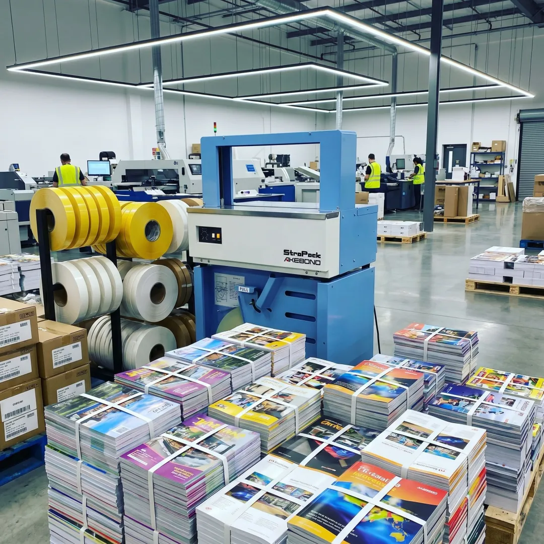 Banding materials staged for print production