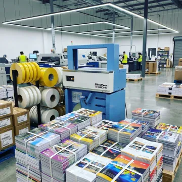 Banding materials staged for print production
