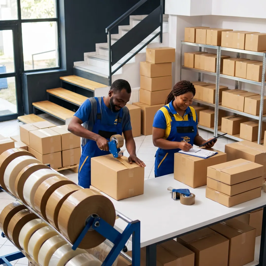 Bulk heavy-duty carton sealing tape for industrial shipping