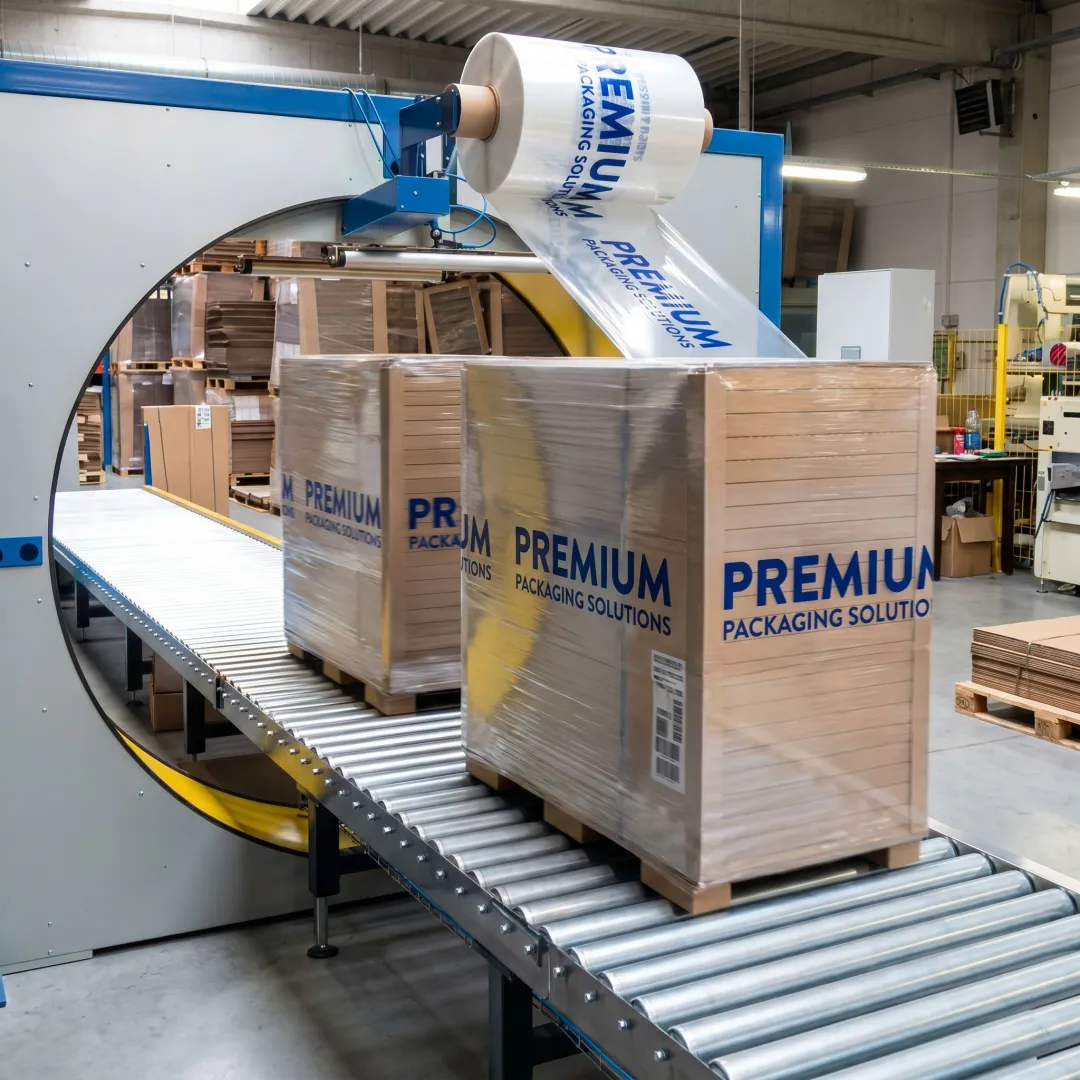 Custom printed shrink film used on a packaging line