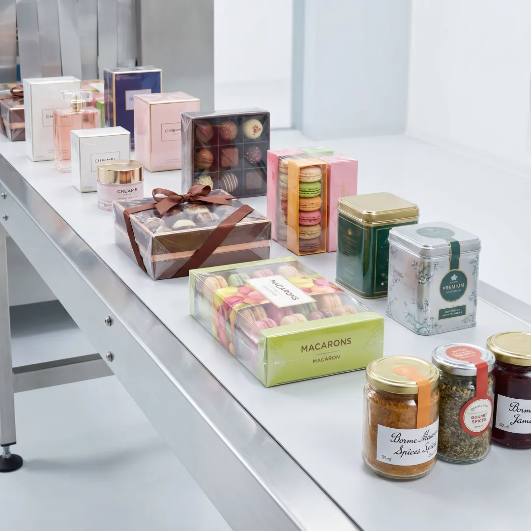 Low-force shrink film protecting delicate packaged products