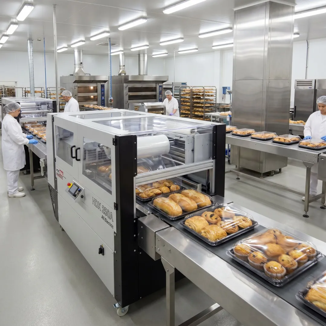 Shrink film packaging for bakery products