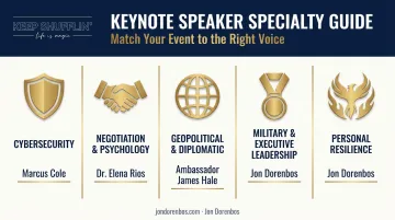 Ten crisis management speakers categorized by specialty and expertise area