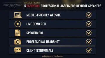 Five core professional assets every keynote speaker needs checklist