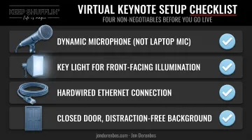 Four essential technical setup requirements for virtual keynote presentations