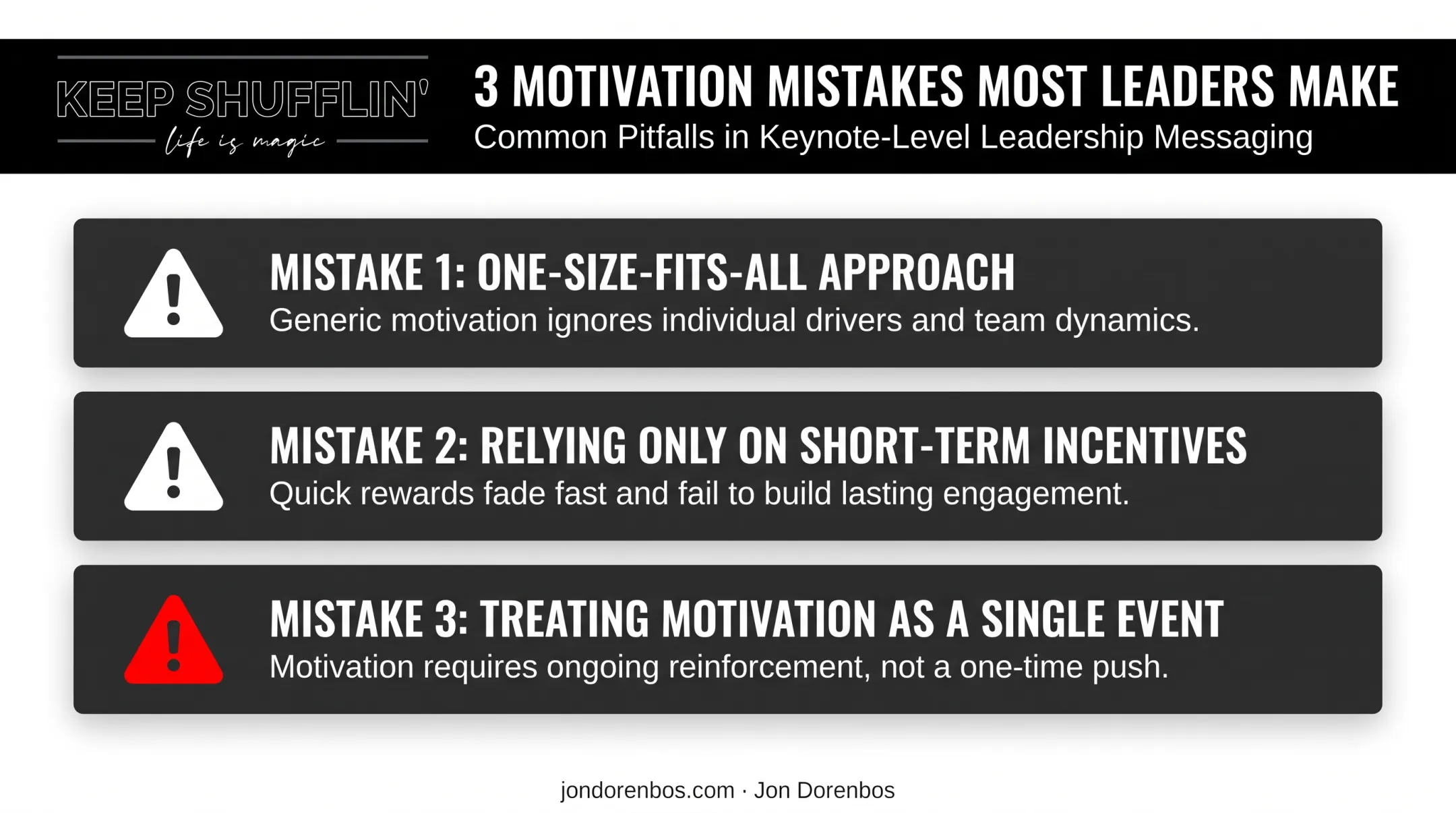 Three common leadership mistakes that undermine team motivation efforts