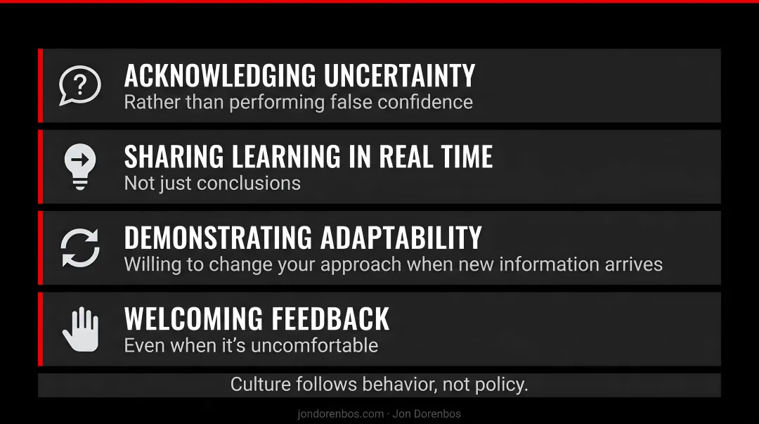 Four change communication strategies leaders use to build team trust infographic