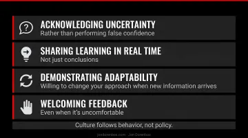 Four change communication strategies leaders use to build team trust infographic
