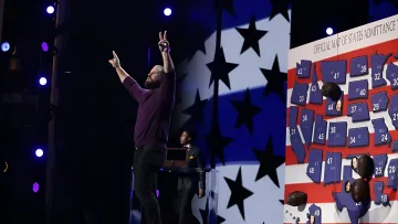 Jon Dorenbos performing card magic keynote for corporate conference audience