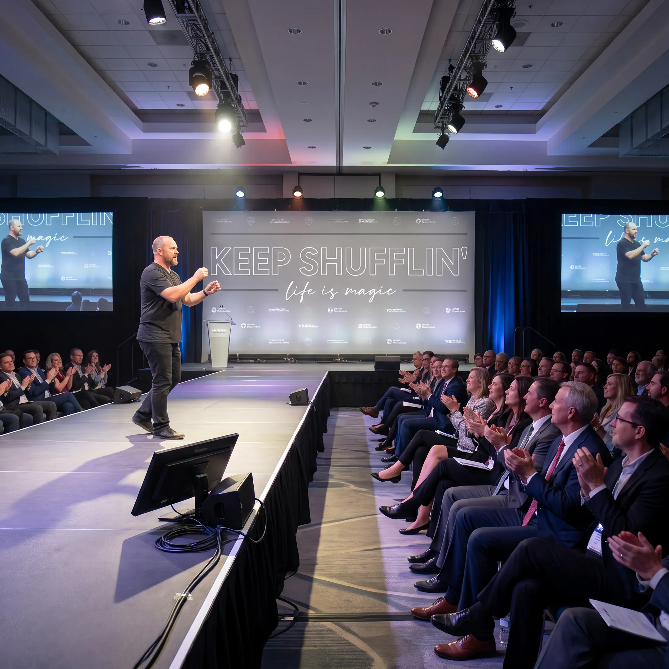 Jon Dorenbos speaking to a corporate audience