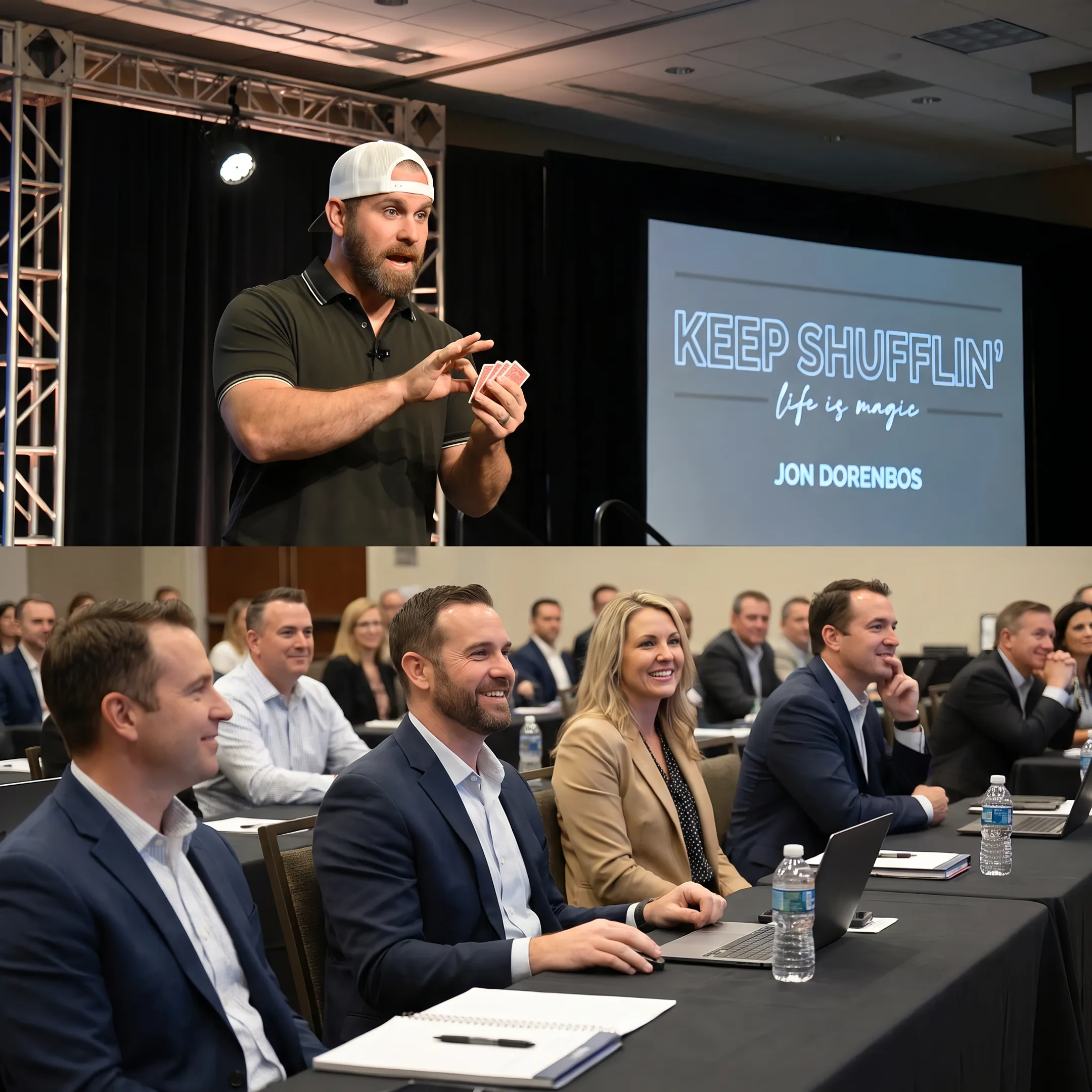 Jon Dorenbos speaking to corporate leaders