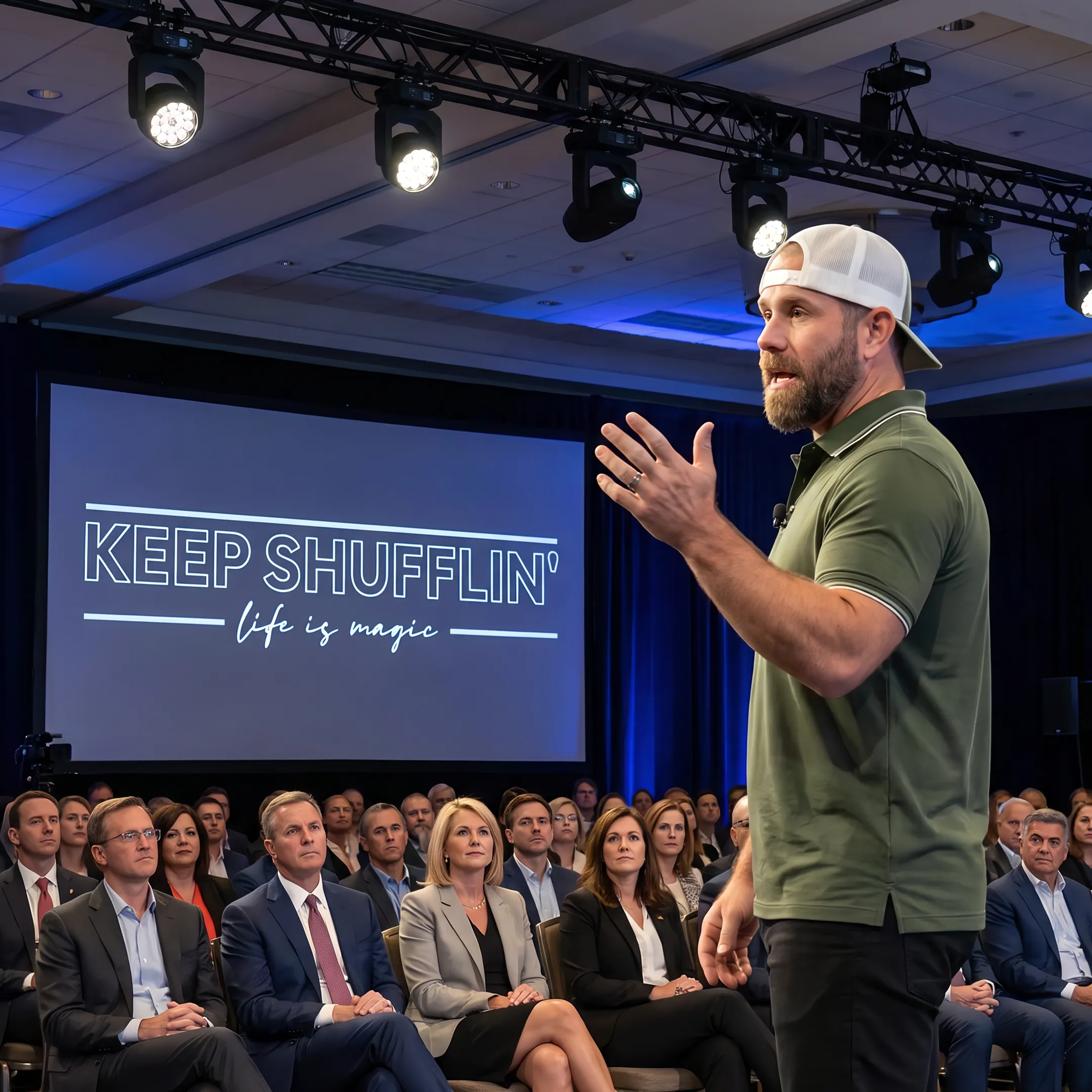 Jon Dorenbos speaking to a corporate leadership audience