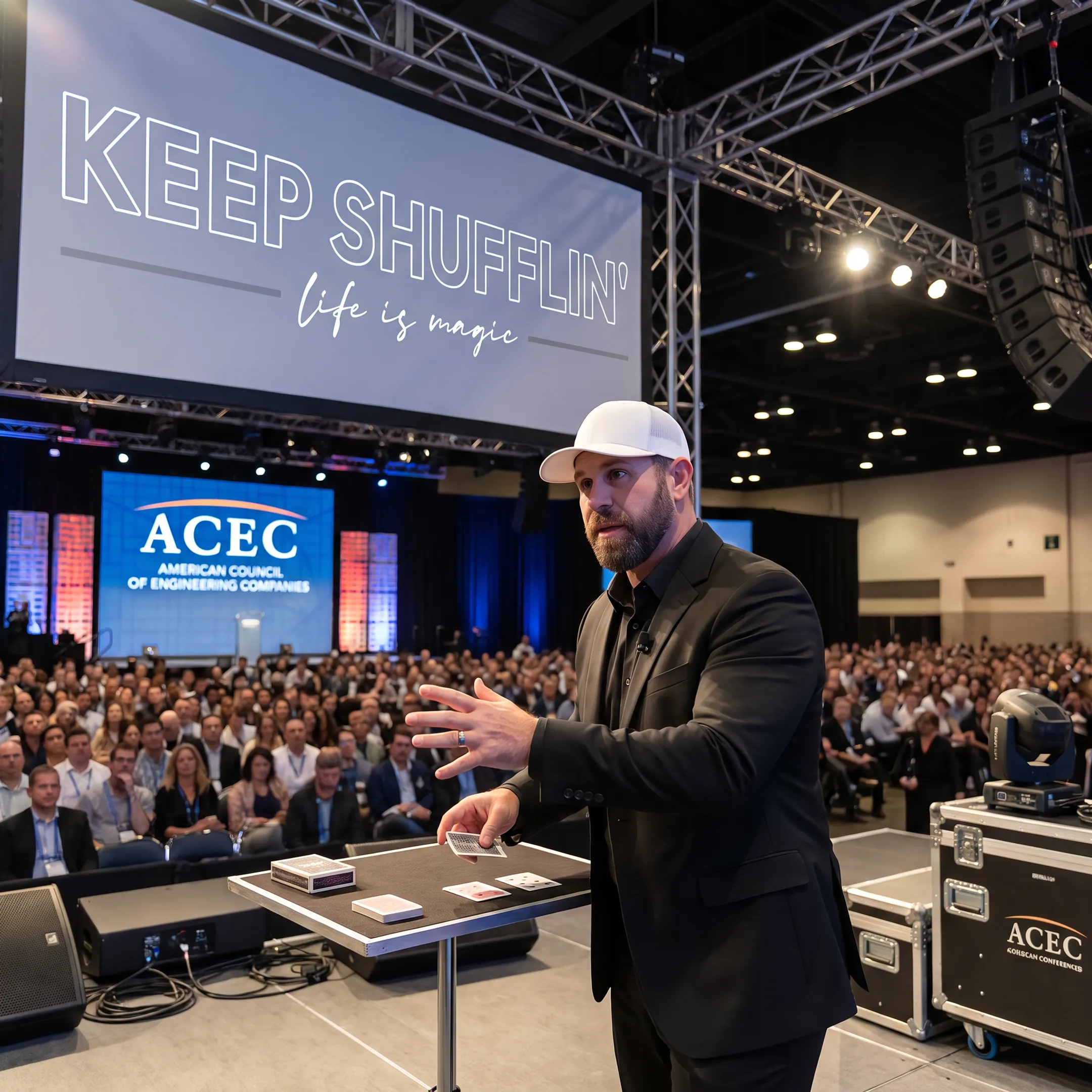 Jon Dorenbos speaking about resilience on stage