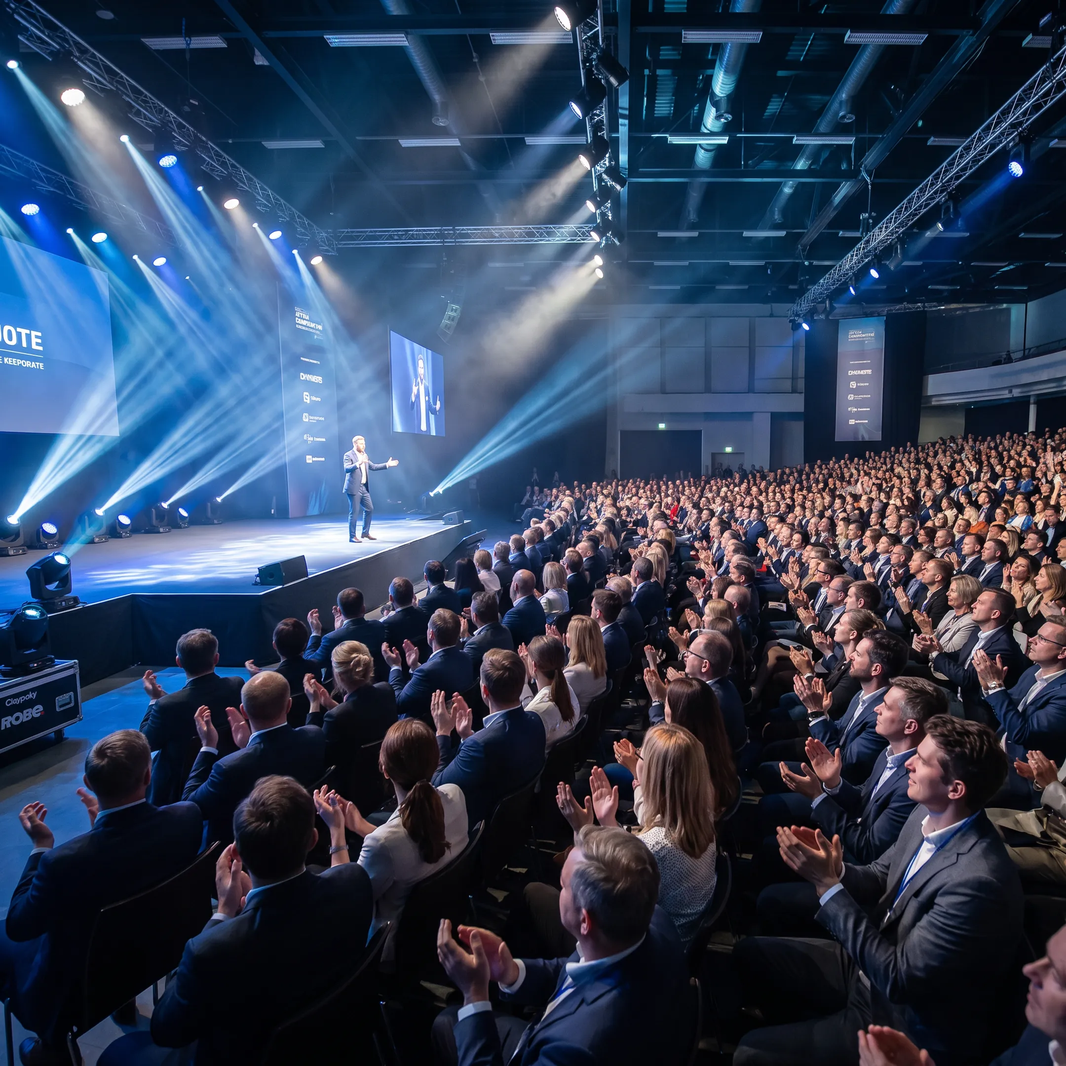 Jon Dorenbos delivering an engaging keynote on stage