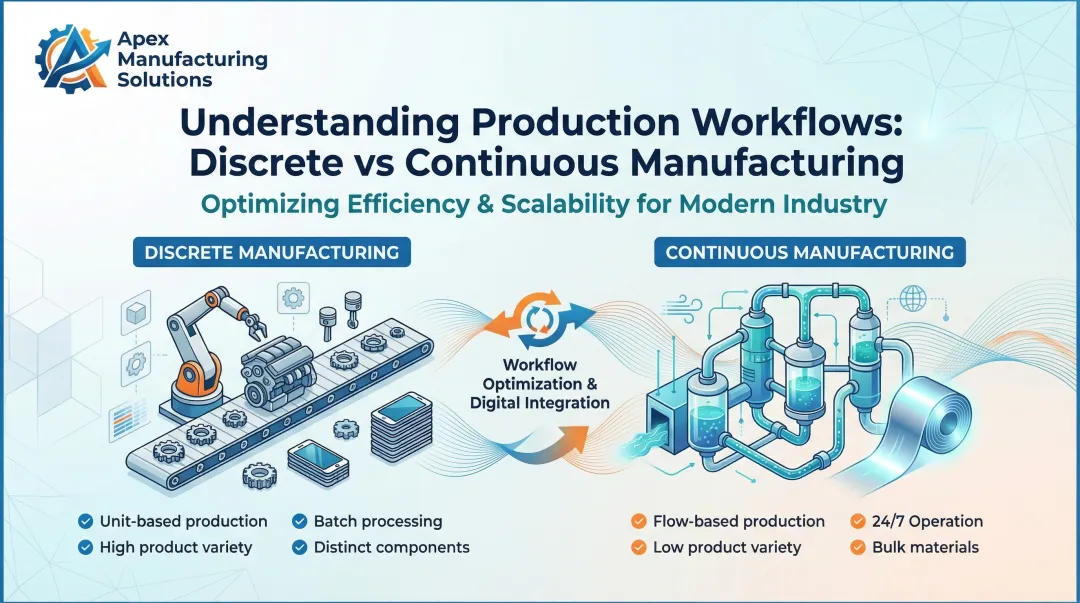 Understanding Production Workflows: Discrete vs Continuous Manufacturing
