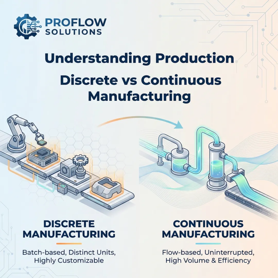 Understanding Production Workflows: Discrete vs Continuous Manufacturing